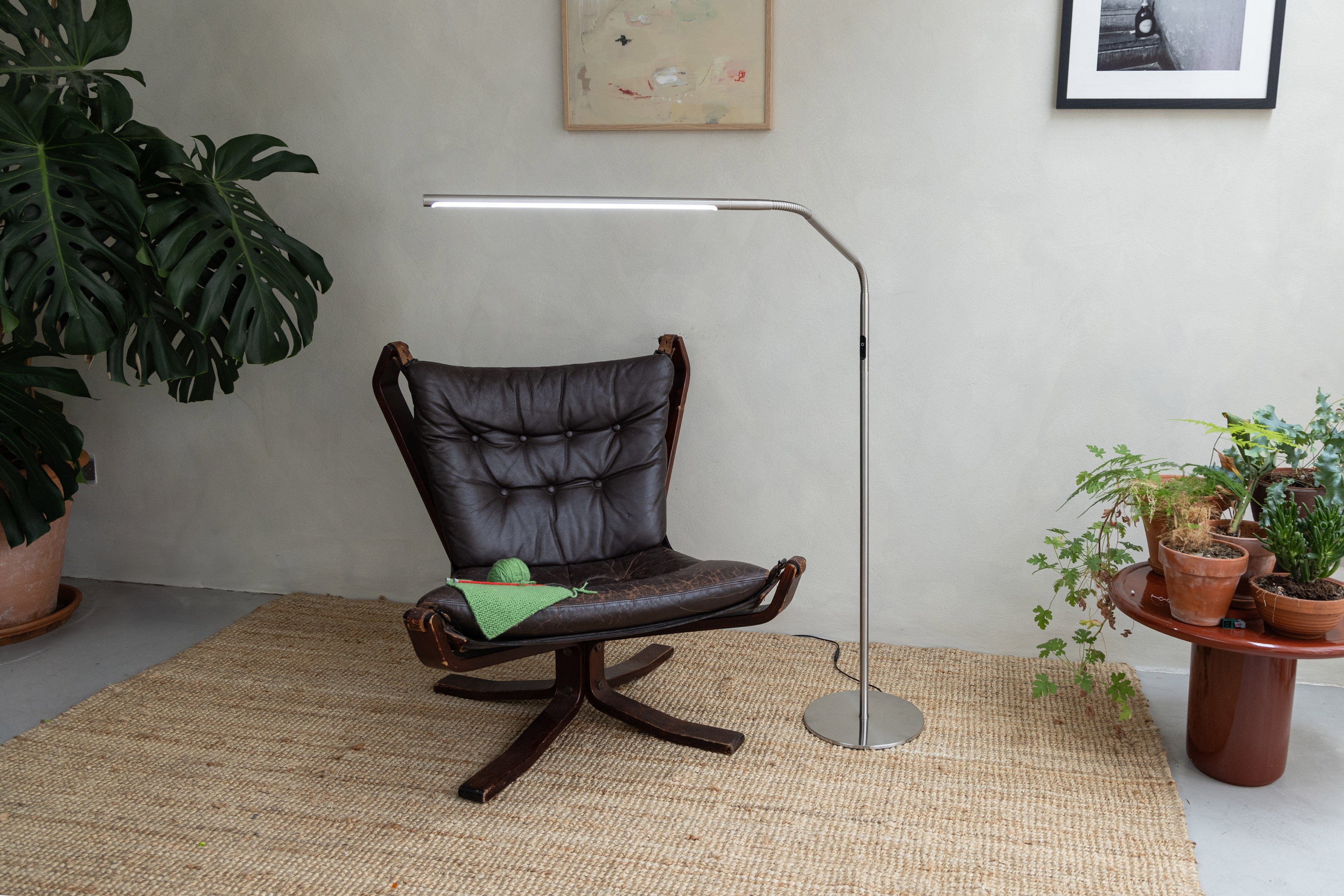 Slimline 4 Floor Lamp - Brushed Steel – Daylight Company