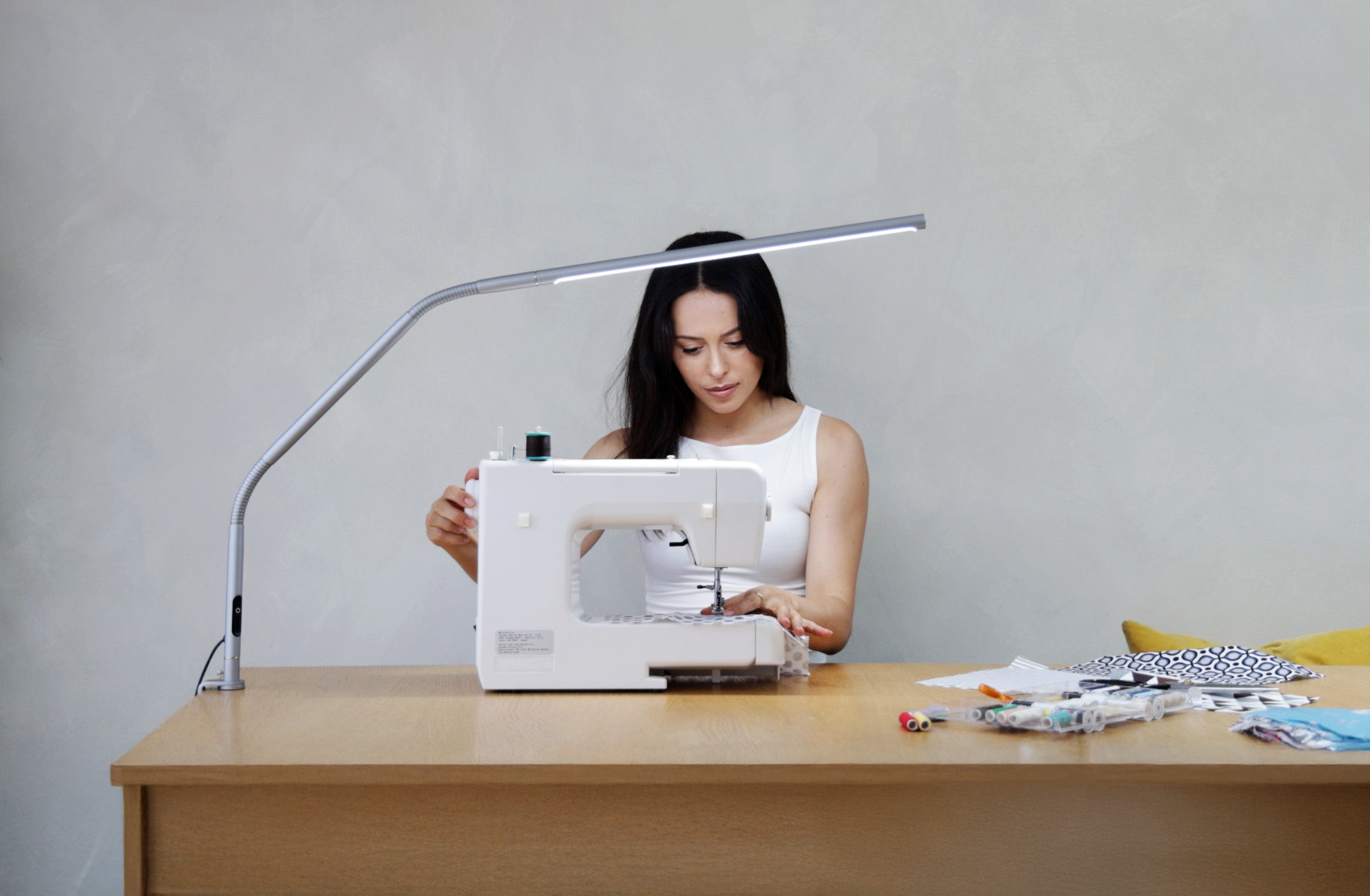 Slimline 4 Table Lamp – Ice Grey – Daylight Company