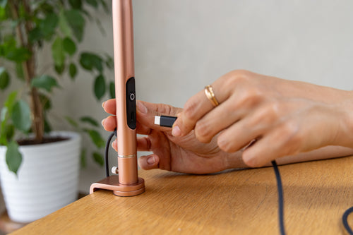 Slimline 4 Table Lamp – Rose Gold