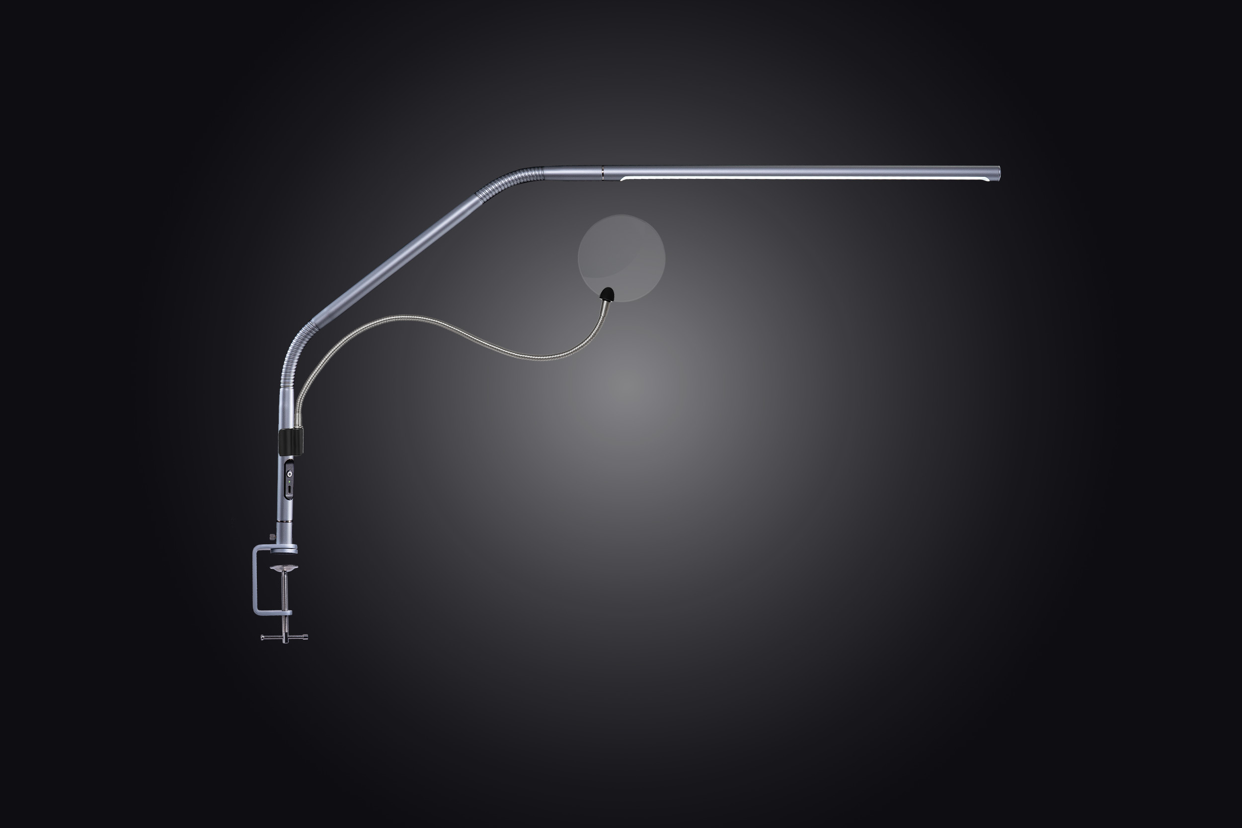 Slimline 4 Table (Ice Grey) + Flexi Magnifier Bundle - The