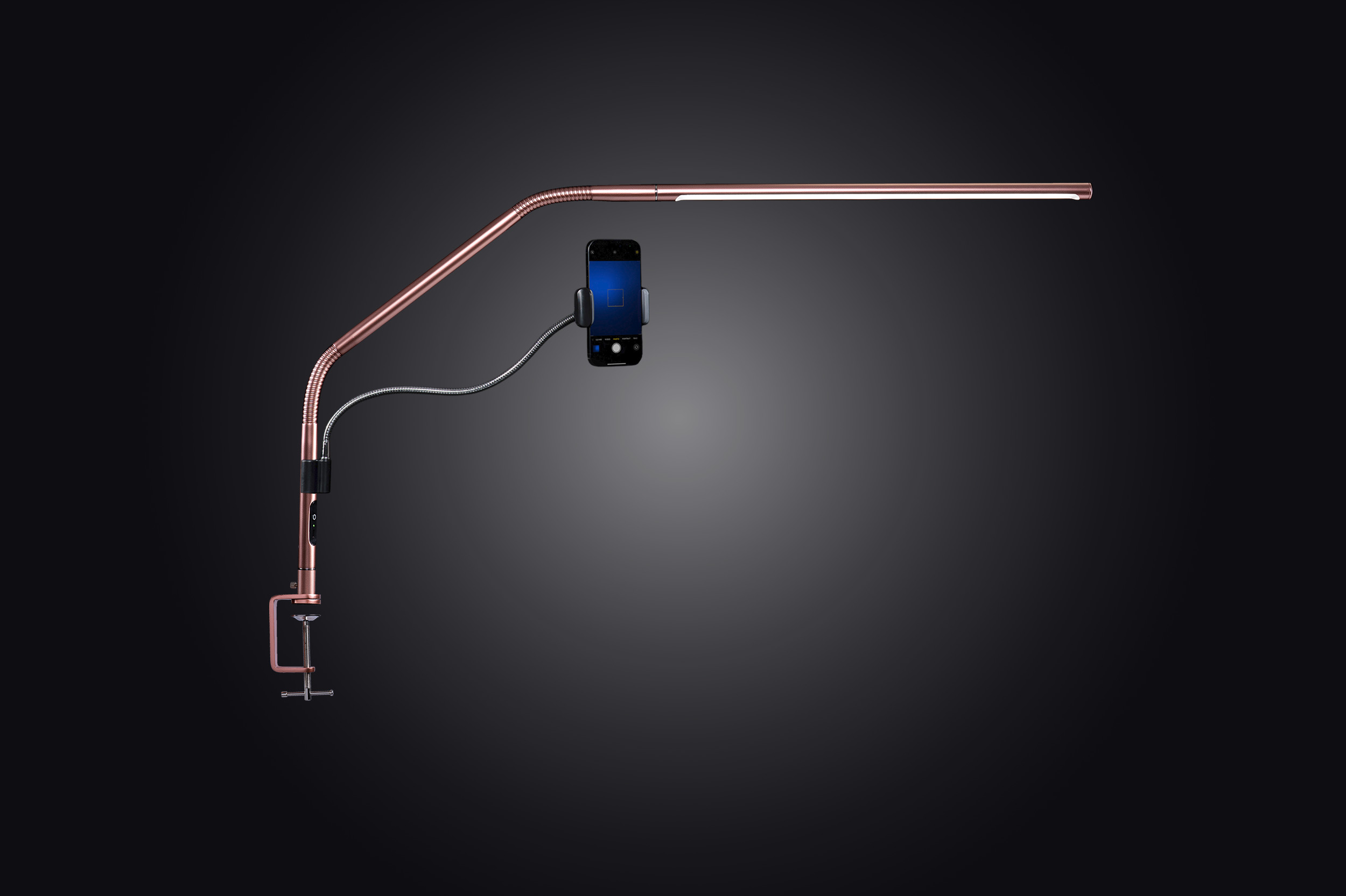 Slimline 4 Table (Rose Gold) + Flexi Phone Holder Bundle